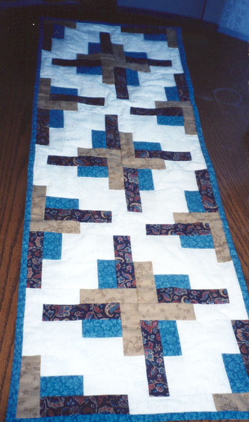 Table runners can be used as wallhangings as well.